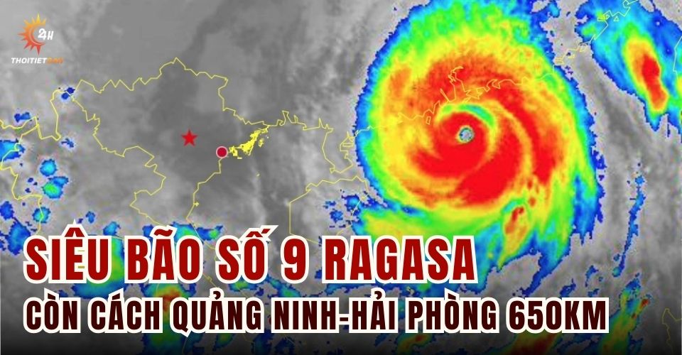 Bão Ragasa cách Quảng Ninh - Hải Phòng 650km, rủi ro thiên tai cấp độ 3